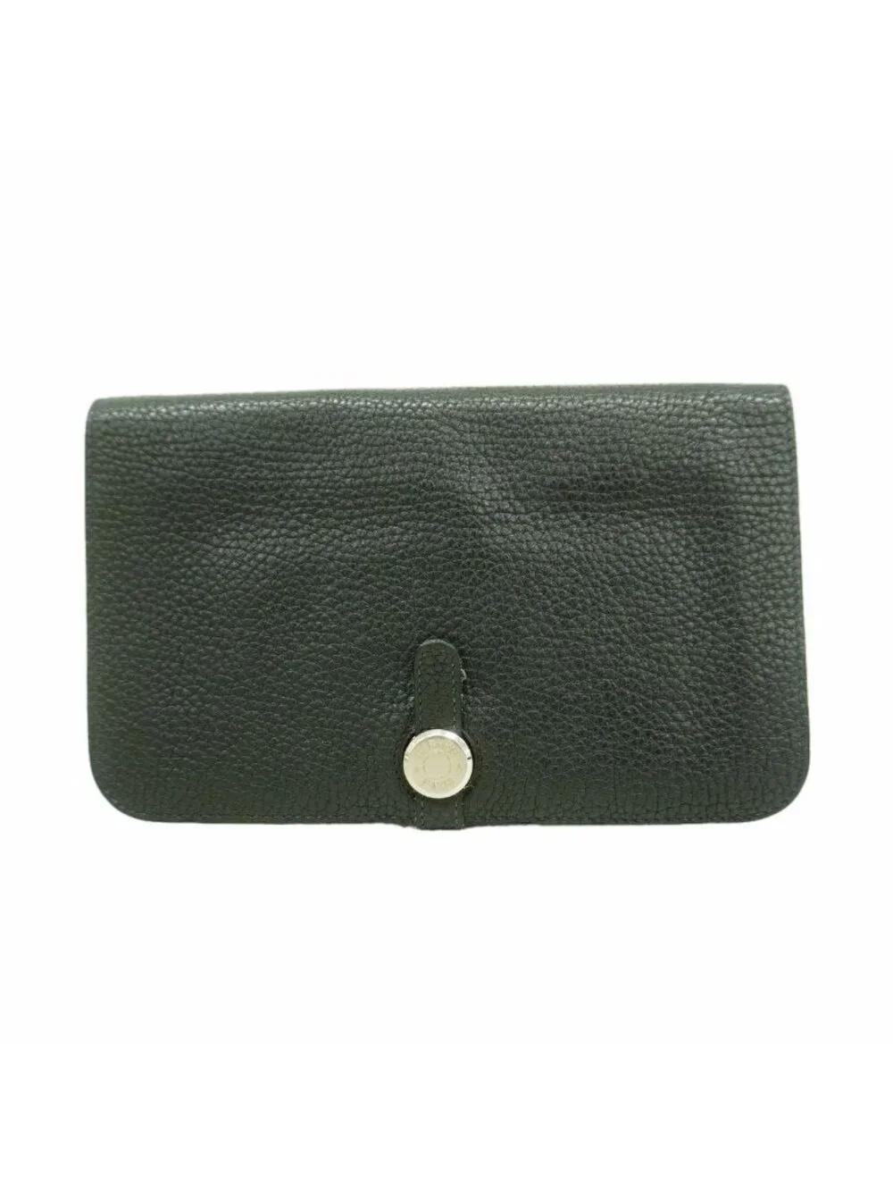 Hermes Wallet Dogon GM Togo Black Silver